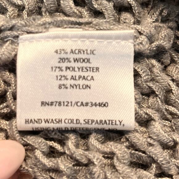 Eileen Fisher Wool Open Knit V Neck Sweater size small - Picture 5 of 7